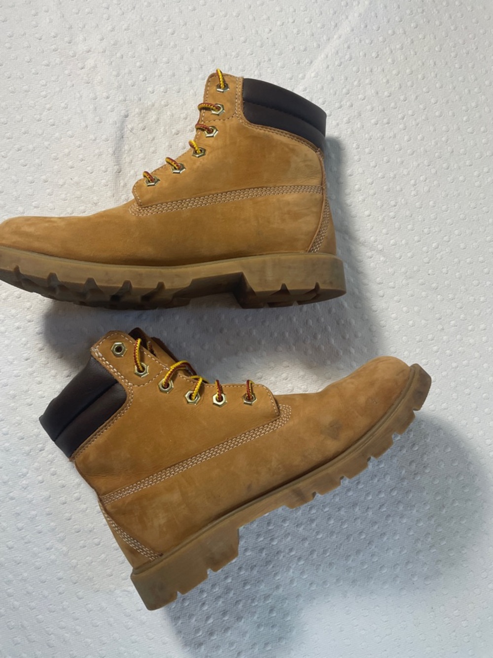 Timberland Wheat Brown Padded-Collar Boots Women’s 7.5 work boot grunge outdoor